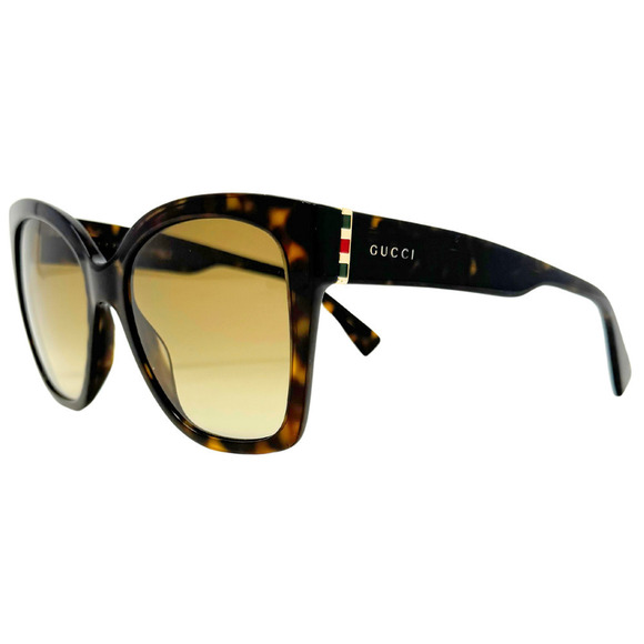 NWOT‎ Gucci LOGO Red Green Ophidia Oversize Square Sunglasses Brown Lenses - Picture 8 of 14